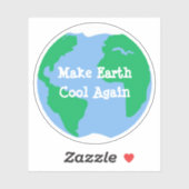 Laat de aarde weer koelen sticker (Vel)