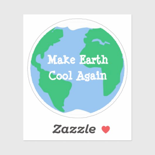 Laat de aarde weer koelen sticker (Vel)