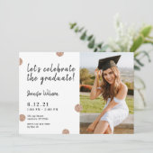 Laat de Afstuderen Glitter-Confetti van 2023 viere Kaart (Staand voorkant)