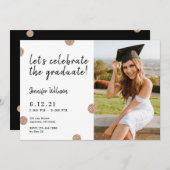 Laat de Afstuderen Glitter-Confetti van 2023 viere Kaart (Voorkant / Achterkant)