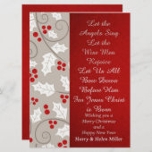 Laat de Angels zingen Flat Holiday Christmas Kaart (Voorkant / Achterkant)