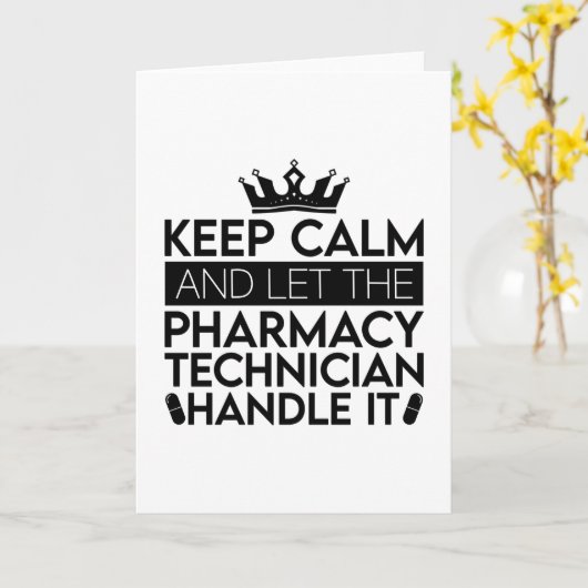 Laat de apotheker de technicus rustig houden. kaart (Gele Bloem)