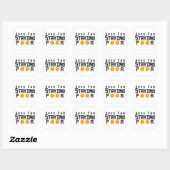 Laat de arme vrouw in de steek vierkante sticker (Vel)