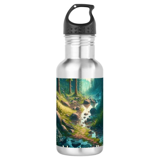 Laat de Avonturen Begin | Kampeer Thema Waterfles (Voorkant)