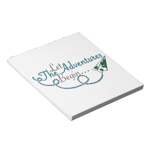 Laat de avonturen beginnen notitieblok (Schuin)