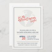 Laat de avonturen met de Uitnodiging van de Reis b (Voorkant / Achterkant)