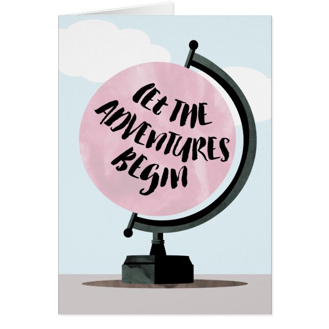 Laat de avonturen Wereld Wereldbol Kaart beginnen (Voorkant)