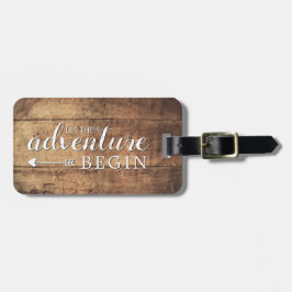 Laat De Avontuur Houten Print Bagage Bagagelabel
