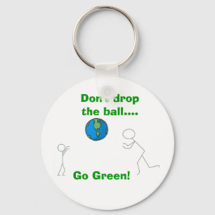 Laat de bal niet vallen...Ga Groen! Sleutelhanger