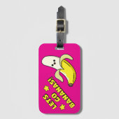 Laat de bananen los! bagagelabel (Voorkant (verticaal))