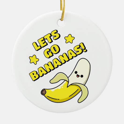 Laat de bananen los! keramisch ornament (Voorkant)