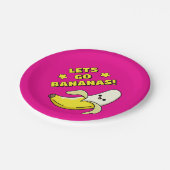 Laat de bananen los! papieren bordje (Gekanteld)