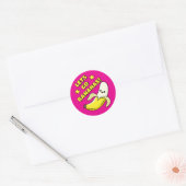 Laat de bananen los! ronde sticker (Envelop)
