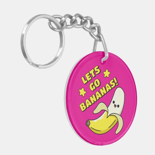 Laat de bananen los! sleutelhanger (Voorkant Links)