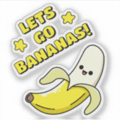 Laat de bananen los! sticker (Voorkant)