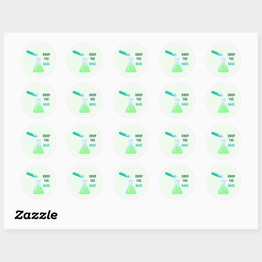 Laat de Base vallen Ronde Sticker (Vel)