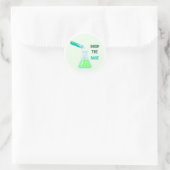 Laat de Base vallen Ronde Sticker (Tas)