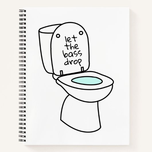 Laat de Bass Drop Toilet Notitieboek (Voorkant)