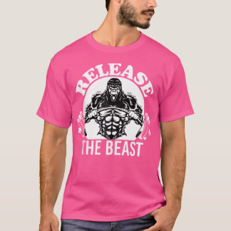 Laat de Beast Gym Gorilla Weight Lift Animal M los T-shirt