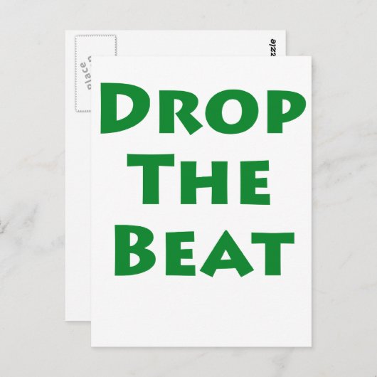 Laat de beat vallen briefkaart (Voorkant / Achterkant)