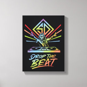 Laat de beat vallen: DJ Scooby-Doo Canvas Afdruk
