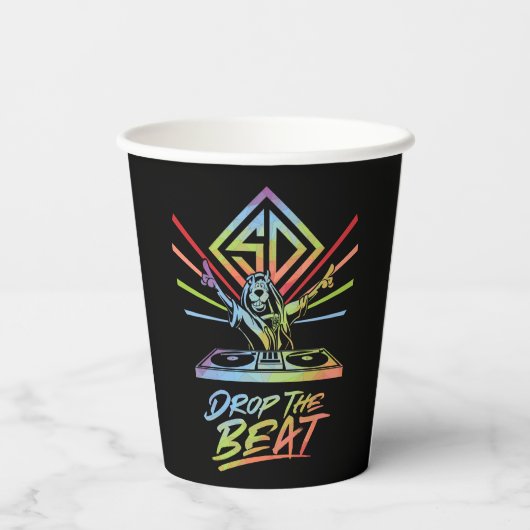 Laat de beat vallen: DJ Scooby-Doo Papieren Bekers (Achterkant)