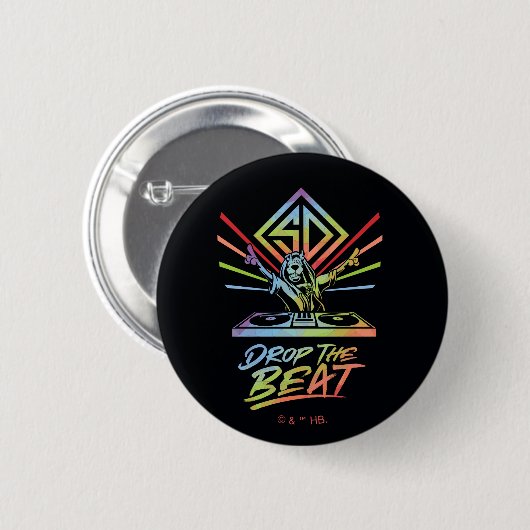 Laat de beat vallen: DJ Scooby-Doo Ronde Button 5,7 Cm (Voorkant /achterkant)