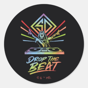 Laat de beat vallen: DJ Scooby-Doo Ronde Sticker