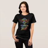 Laat de beat vallen: DJ Scooby-Doo Tri-Blend Shirt (Voorkant volledig)