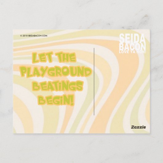 Laat de Beatings beginnen! Funny Briefkaart (Achterkant)