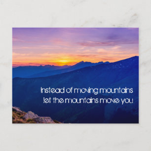 Laat de bergen je bewegen briefkaart