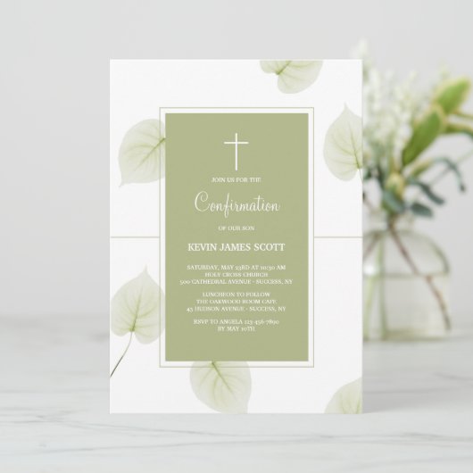 Laat de bevestiging van de uitnodiging (Staand voorkant)