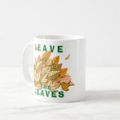 Laat de bladeren koffiemok (Voorkant links)