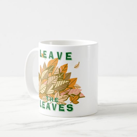 Laat de bladeren koffiemok (Voorkant links)