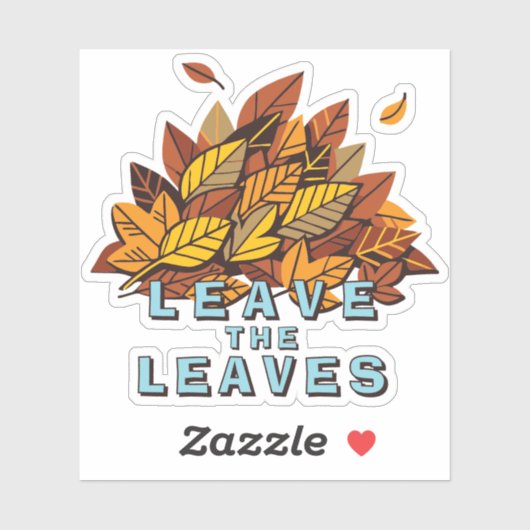 Laat de bladeren vallen blad sticker (Vel)