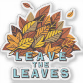 Laat de bladeren vallen blad sticker (Voorkant)