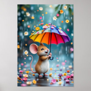 Laat de bloemen stromen poster