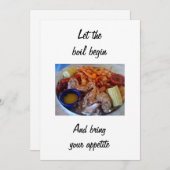 LAAT DE BOEK INVITATIE BEGINNEN KAART (Voorkant / Achterkant)