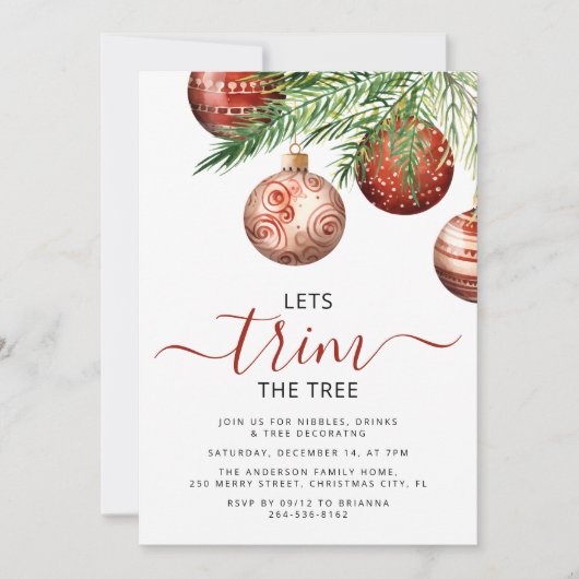 Laat de boom snoeien | kerstfeest kaart (Voorkant)