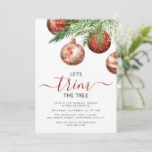 Laat de boom snoeien | kerstfeest kaart (Staand voorkant)