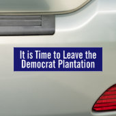 Laat de Bumpersticker van de Democratische Plantat (Op auto)