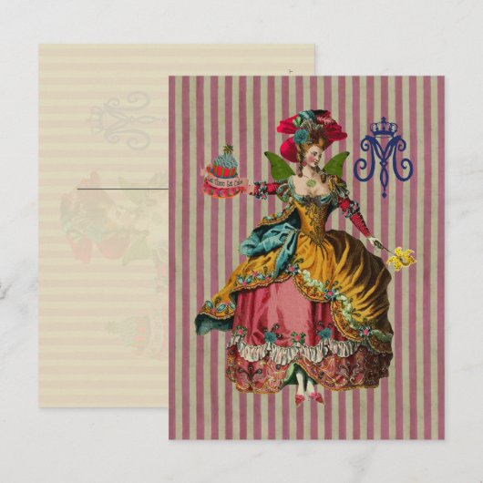 Laat de Cake ~ Briefkaart eten / Invitaties 4,25 x (Voorkant / Achterkant)