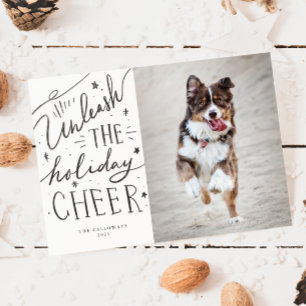 Laat de cheer Dog met Kerstmis open Feestdagenkaart