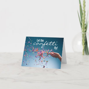 Laat de Confetti Fly Birthday Card Kaart