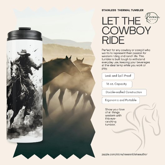 Laat de Cowboy Ride Thermobeker Thermosbeker