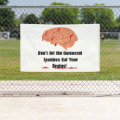 Laat de democratische zombies je brein niet opeten spandoek (Insitu)