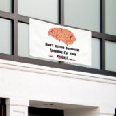 Laat de democratische zombies je brein niet opeten spandoek (Buitenkant Gebouw)