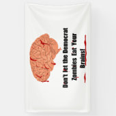 Laat de democratische zombies je brein niet opeten spandoek (Verticaal)