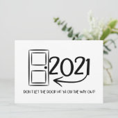 Laat de deur je niet raken op de weg naar Kerstmis (Staand voorkant)