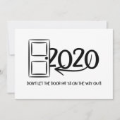 Laat de deur je niet raken op de weg naar Kerstmis Kaart (Voorkant)